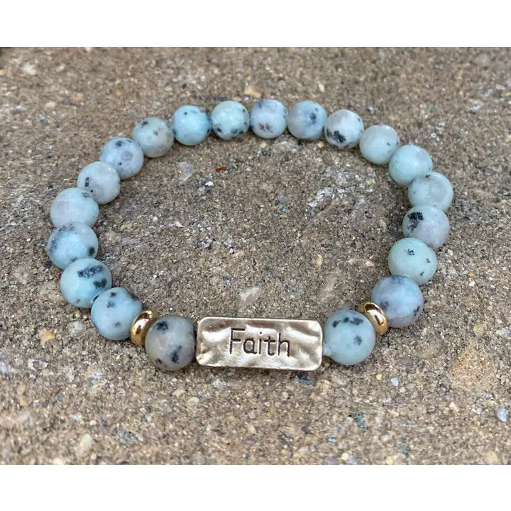 Faith | Hope | Love |  Stone Bracelets | 1 Each