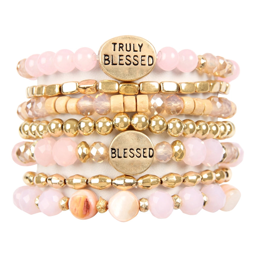 Blessed Charm Multiline Beaded Bracelet