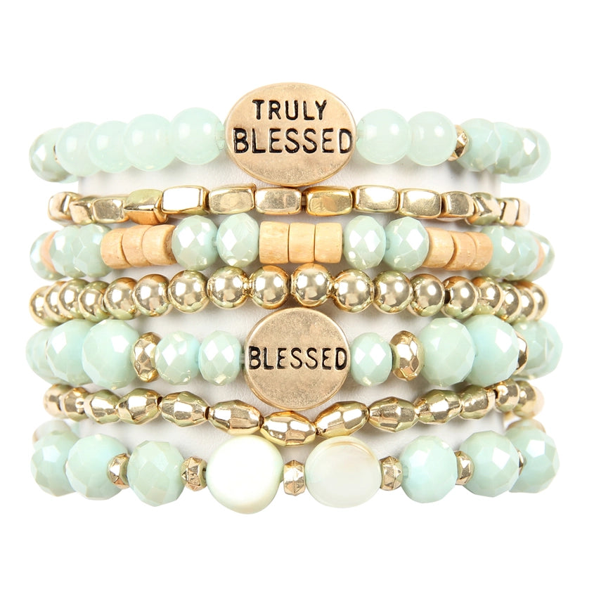 Blessed Charm Multiline Beaded Bracelet